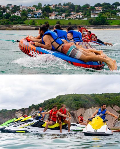 activités nautiques en groupe au Pays Basque